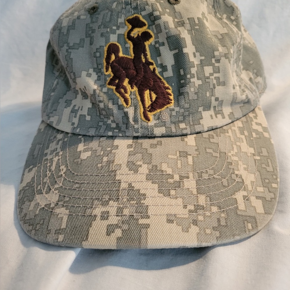 Digital Camo Baseball Cap with Wyoming Cowboys Embroidered Logo